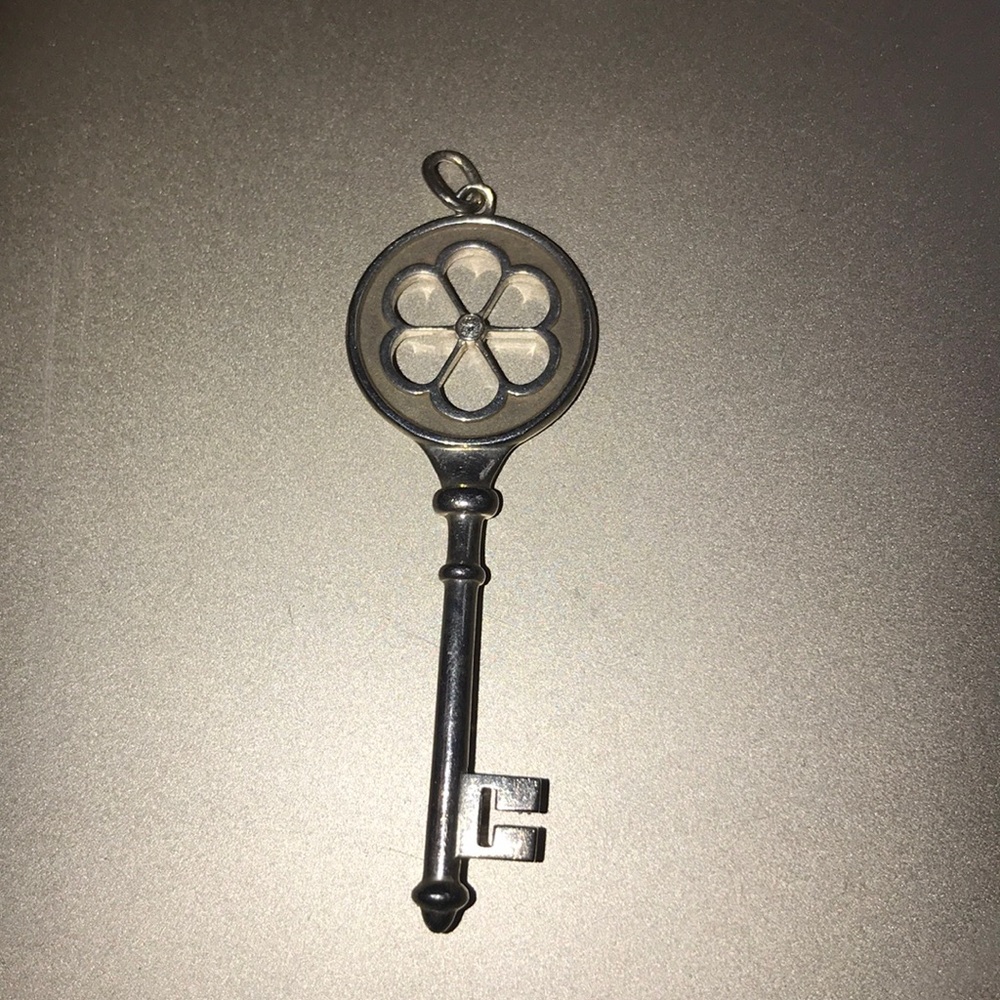 Tiffany & Co. Petal Flower Key Diamond Pendant
